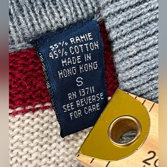 Knitted American Flag Polo Sleeveless Karen Scott size Small - Picture 5 of 6